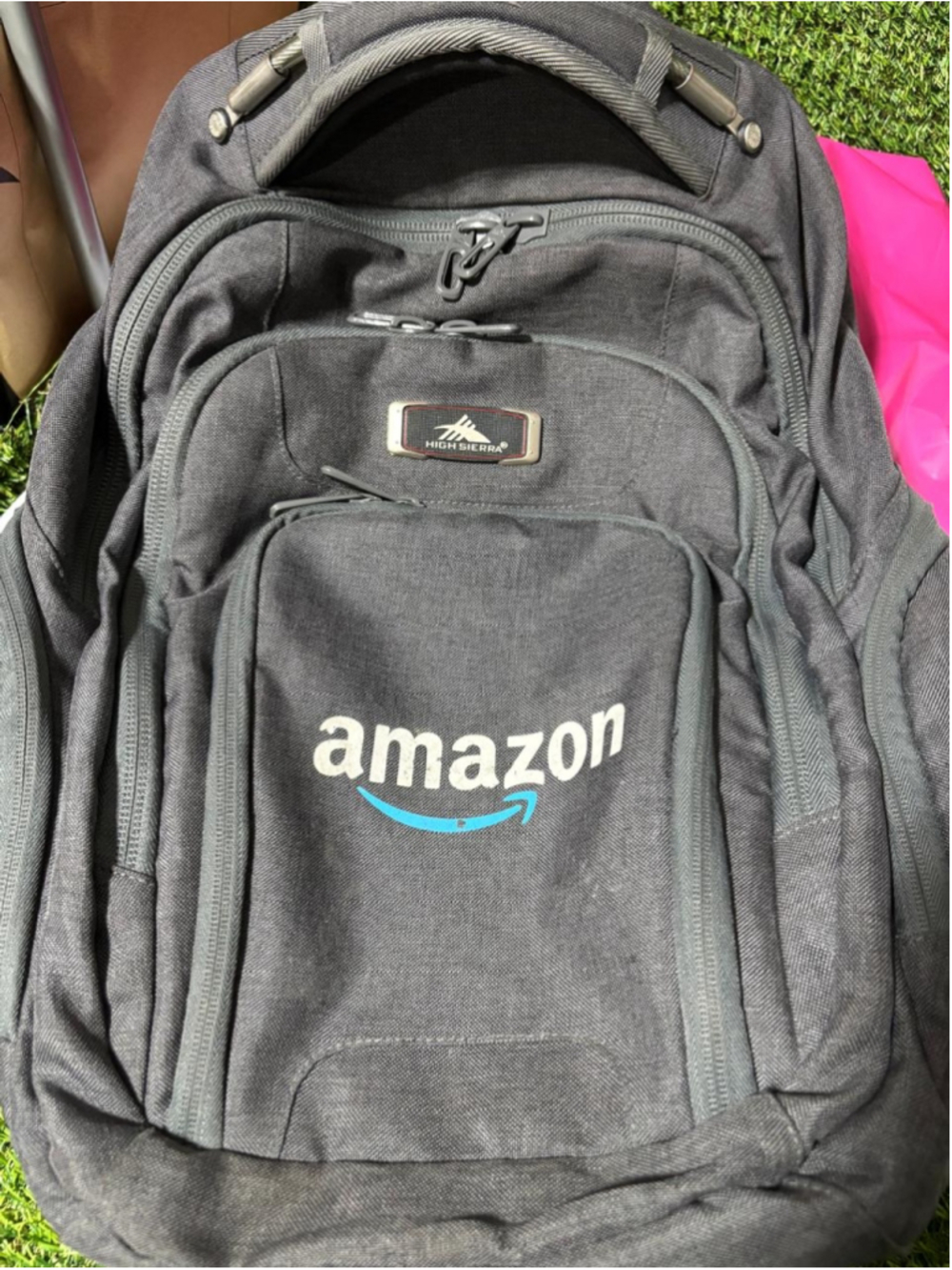 Men's High Sierra Amazon Backpack One Size Black and Blue #E119